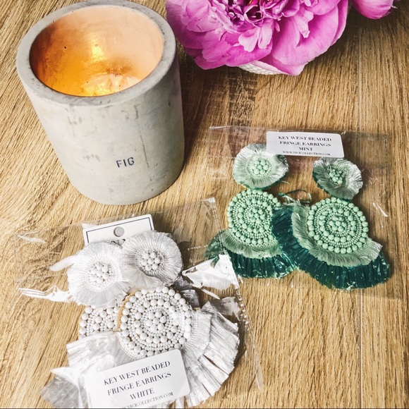 Beaded Fringe Earrings Set of Two - Picture 1 of 3